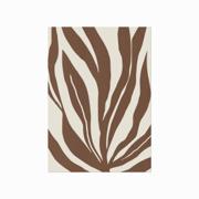 Abstract Botanical plakat med organiske brune bladformer på lys baggrund