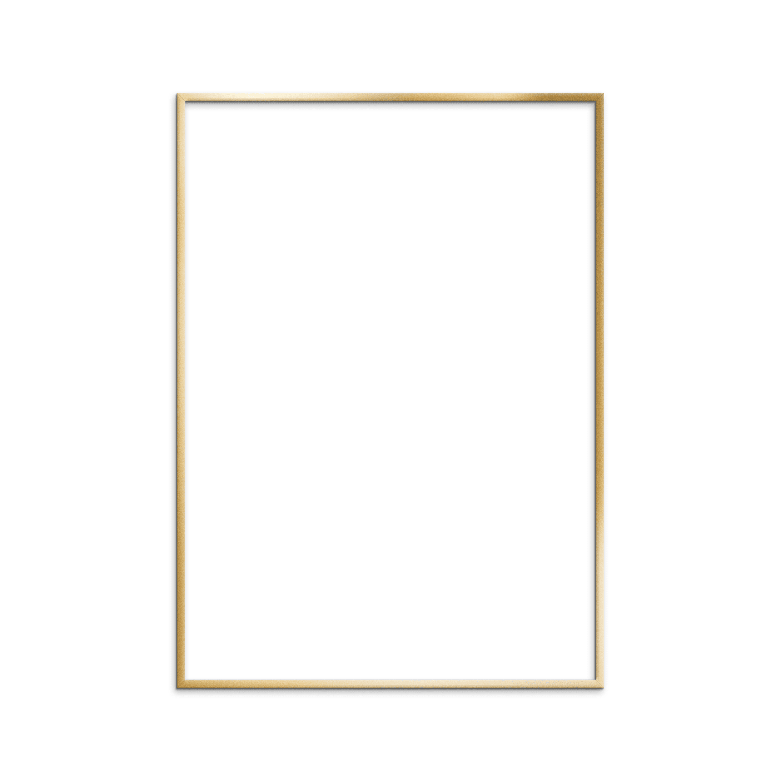Messingfarvet metalramme fra Gruk uden plakat i størrelsen 30 × 40 centimeter
